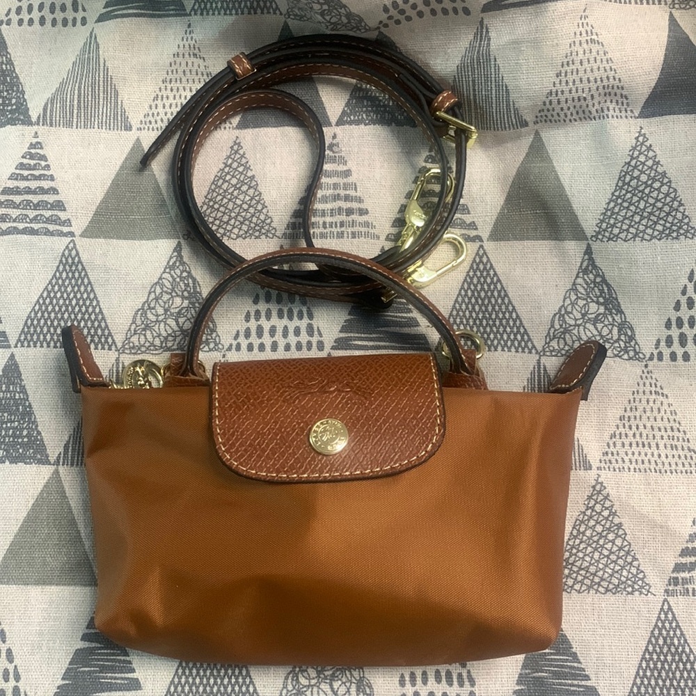Longchamp Le Pliage Mini ZipSnap Tote Brown